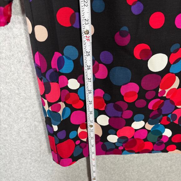 Trina Turk Dress 0 Pink Silk Shift‎ Bubbly Puff Sheer Sleeves Party Cocktail Mod - Picture 7 of 16